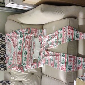 Pink Crop Top w/Matching Pants, Size Juniors XL, Brand New without Tag,